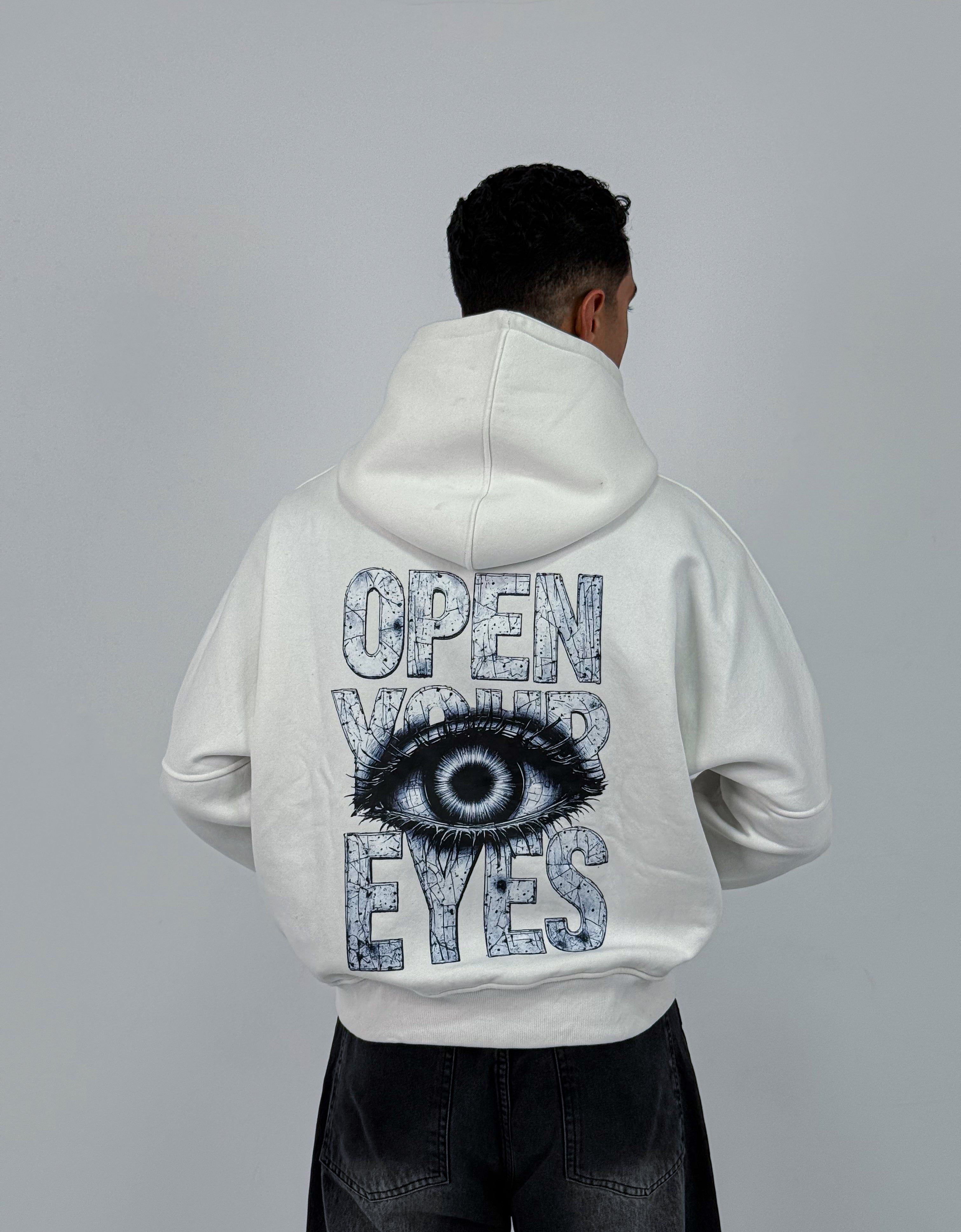 Open Your Eyes Oversized Box Fit Hoodie