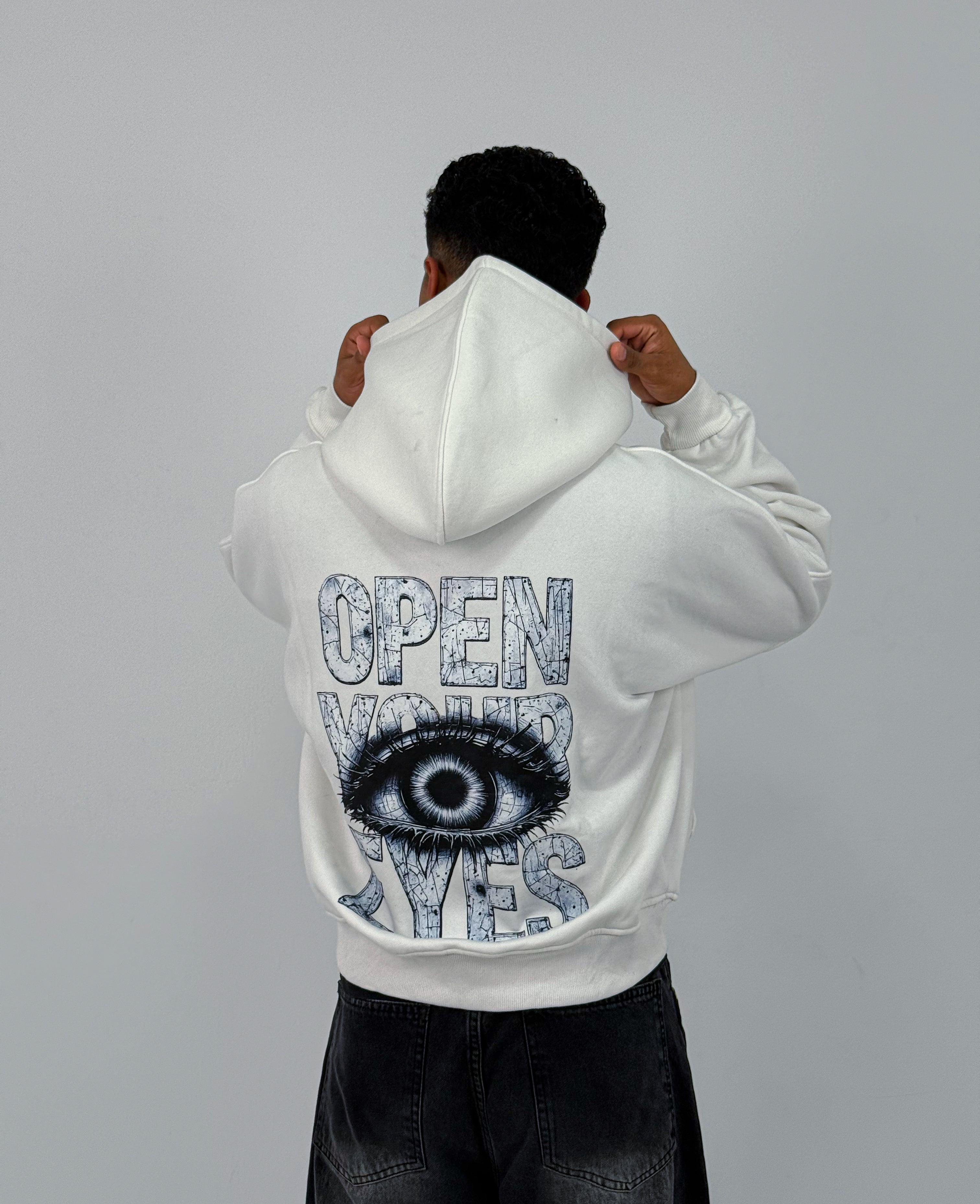 Open Your Eyes Oversized Box Fit Hoodie