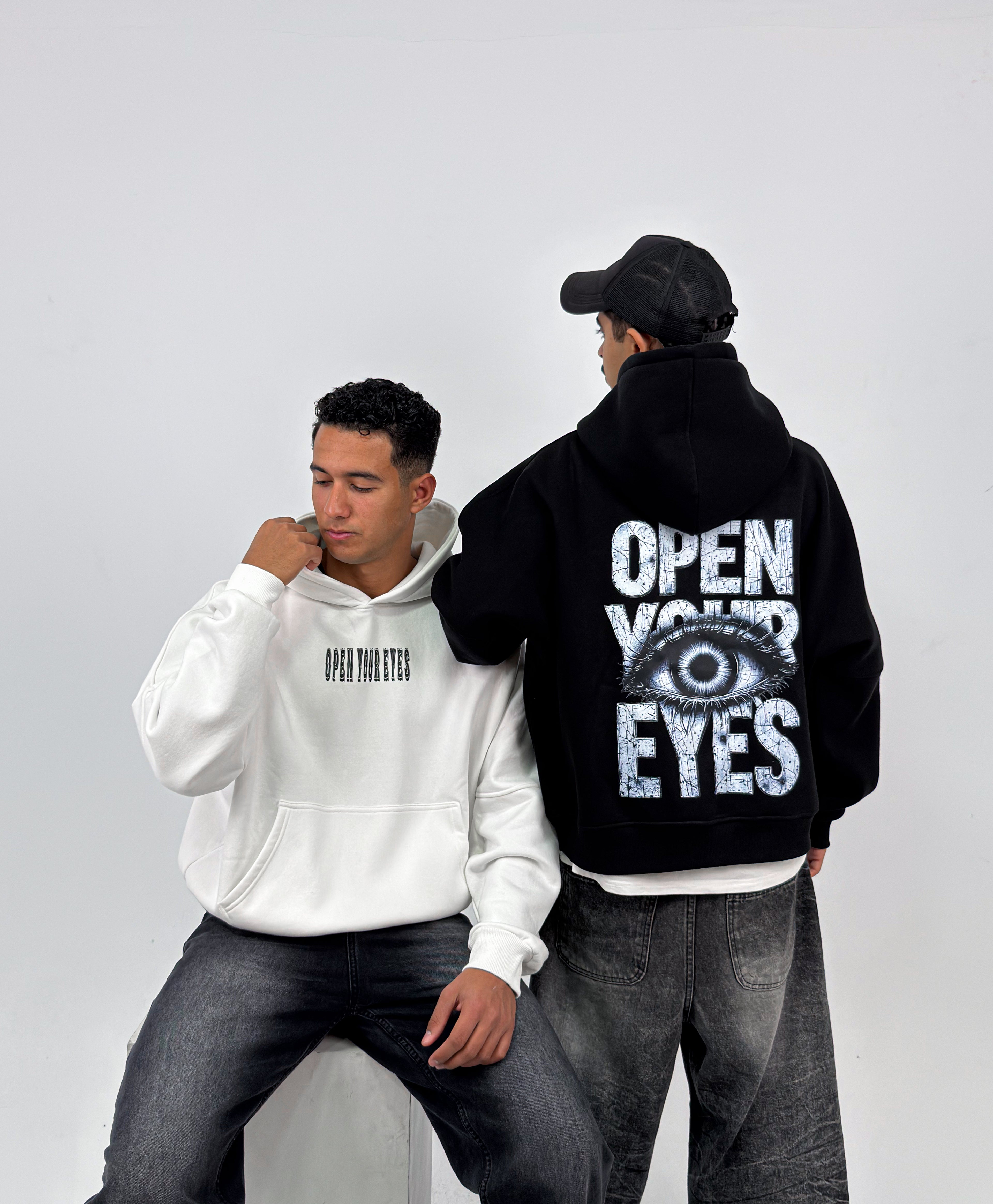 Open Your Eyes Oversized Box Fit Hoodie
